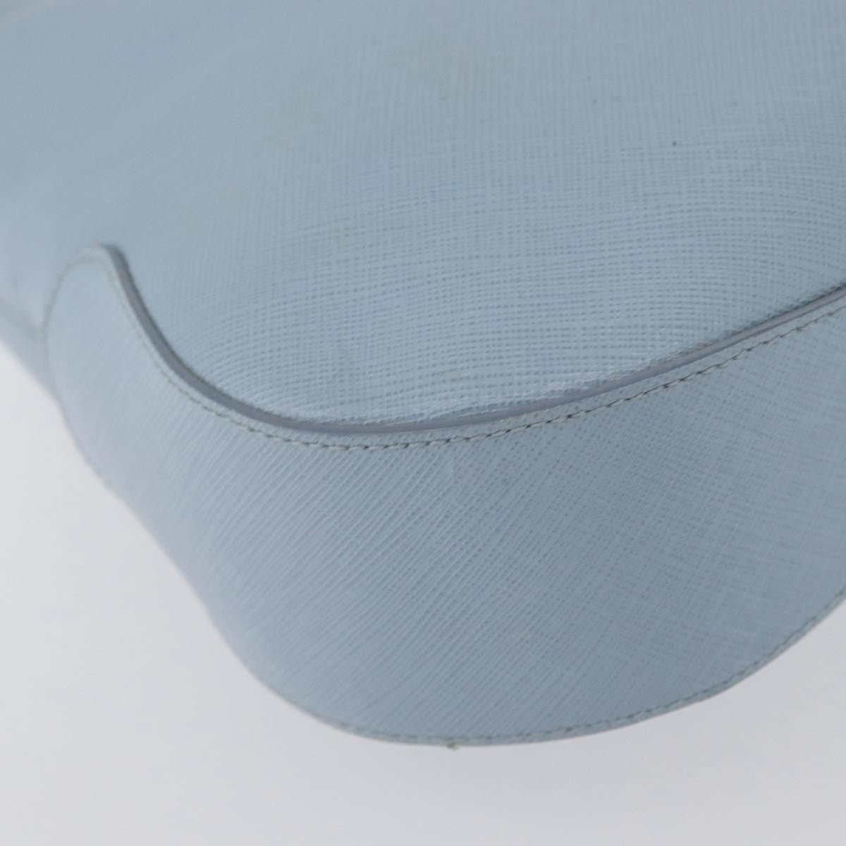 Salvatore Ferragamo Salvatore Ferragamo Gancini Shoulder Bag Leather Light Blue Silver Authentic fm5224