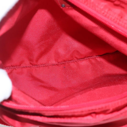 Prada PRADA Shoulder Bag Nylon Red Silver Authentic 101081