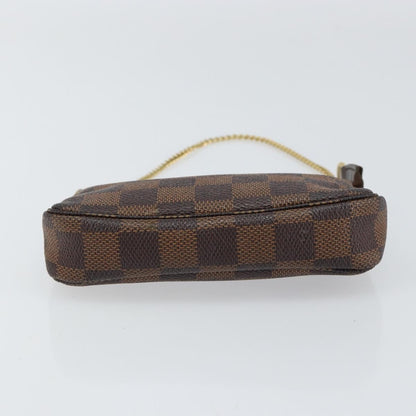 Louis Vuitton LOUIS VUITTON Damier Ebene Mini Pochette Accessoires Pouch N58009 LV Authentic 156078 Bag