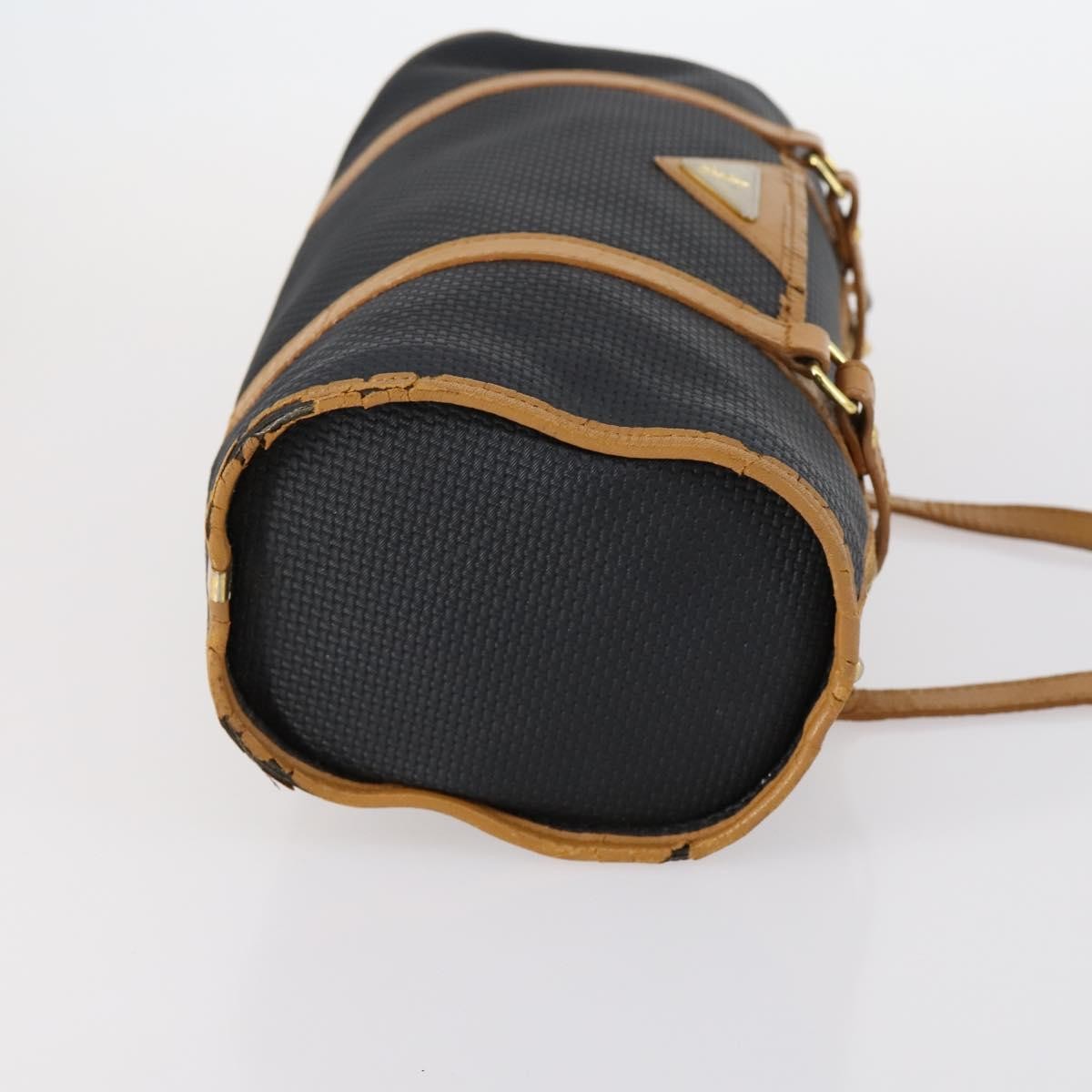 Saint Laurent SAINT LAURENT Hand Bag Leather 2 Set Black Gold beige Authentic am9229