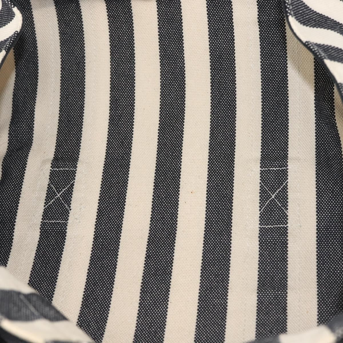 Hermès Hermès HERMES Cannes PM Hand Bag Canvas White Black Authentic hk3009