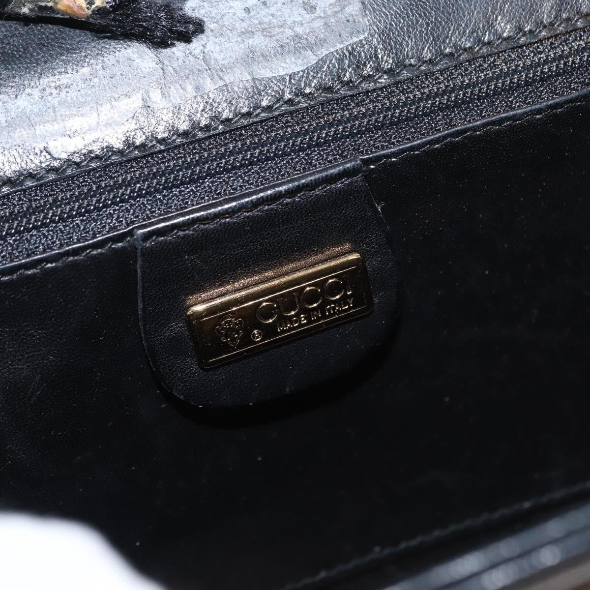 Gucci GUCCI Shoulder Bag Canvas Gold Brown Authentic ka1072