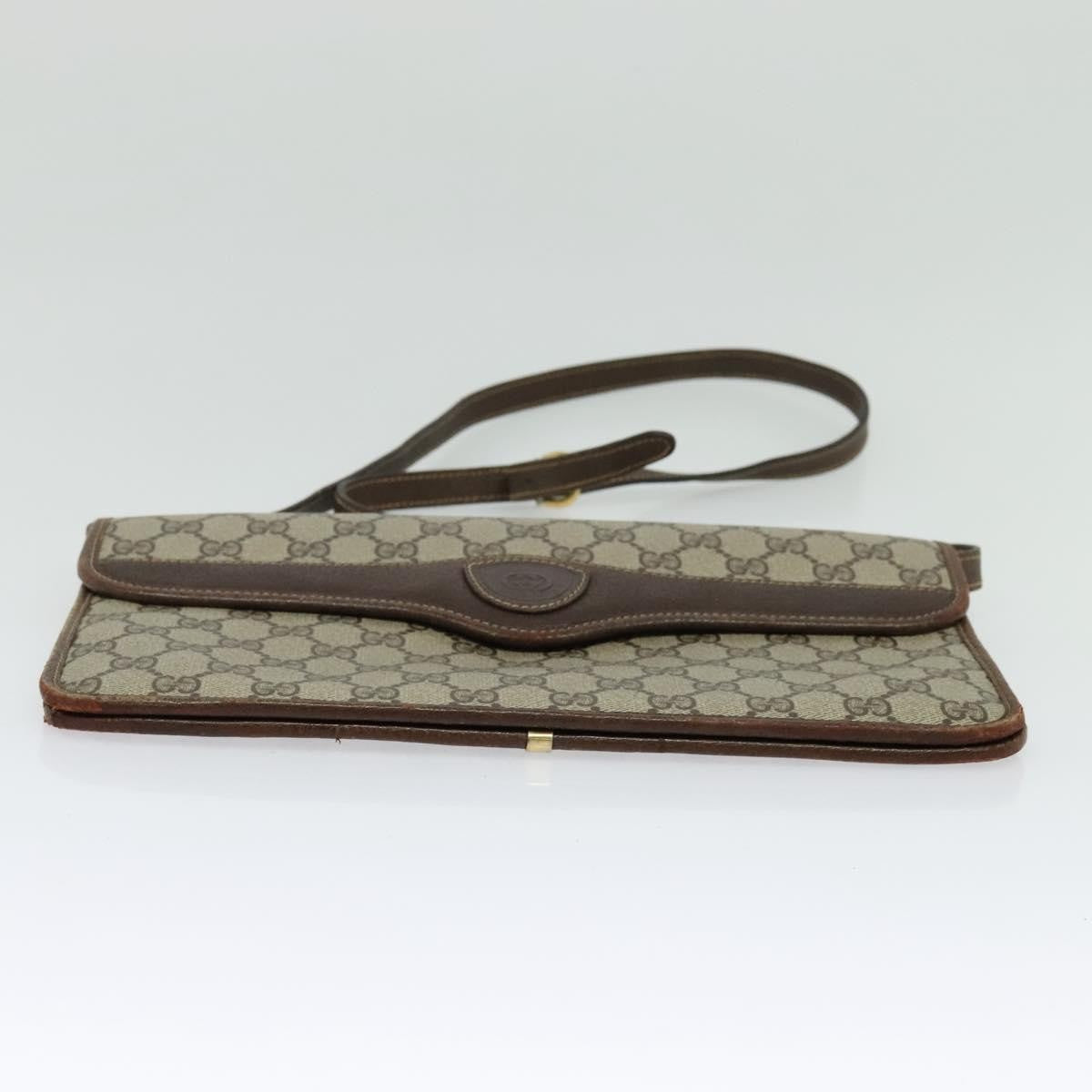 Gucci GUCCI GG Supreme Shoulder Bag PVC Beige Gold 004 904 0671 Authentic ep10822