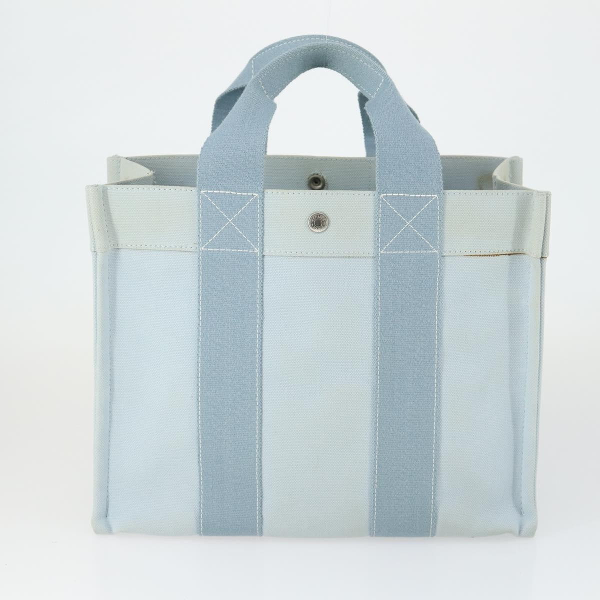 Hermès Hermès HERMES Bora Bora MM Hand Bag Canvas 2 Set Baby Blue Silver Authentic mr1842