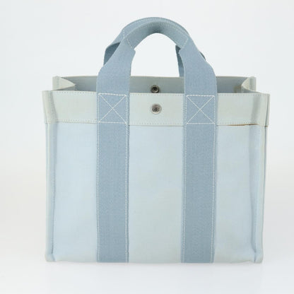 Hermès Hermès HERMES Bora Bora MM Hand Bag Canvas 2 Set Baby Blue Silver Authentic mr1842