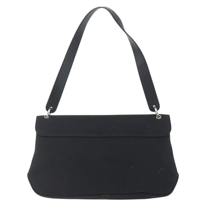 Salvatore Ferragamo Salvatore Ferragamo Vala Shoulder Bag Nylon Black Silver Authentic 162155