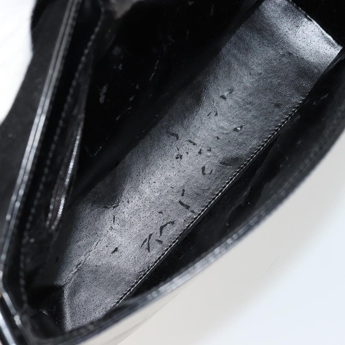 Gucci GUCCI Shoulder Bag Patent leather Black Gold 001 2113 1792 Authentic 149795