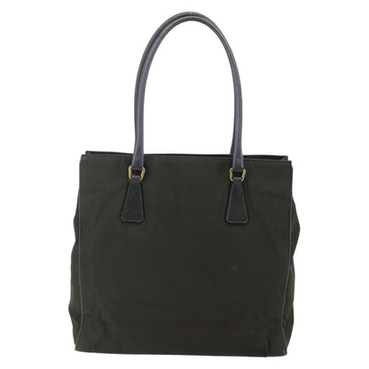 Prada PRADA Tote Bag Nylon Khaki Gold Authentic 148282