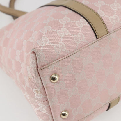Gucci GUCCI GG Canvas Tote Bag Pink Gold Authentic 158451