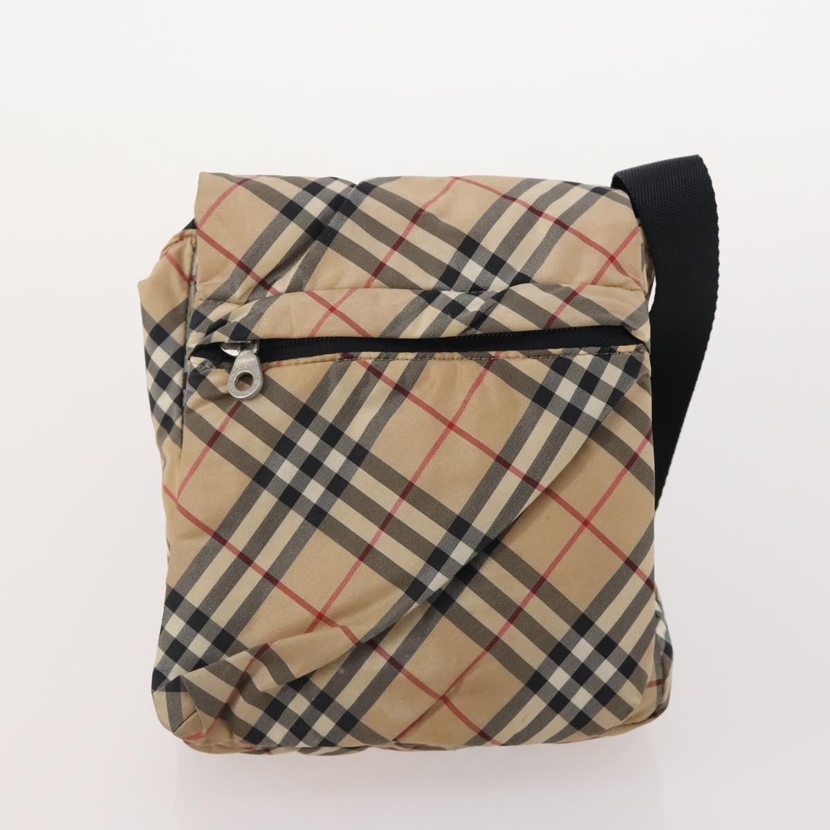 Burberrys Burberrys Burberry Nova Check Hand Bag Nylon 5 Set Beige Authentic 174988