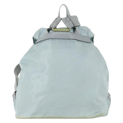 Prada PRADA Backpack Nylon Light Blue Silver Authentic BA9058 Bag
