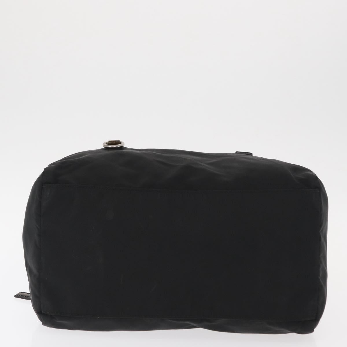 Prada PRADA Hand Bag Nylon Black Silver Authentic 153944