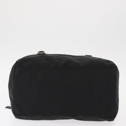 Prada PRADA Hand Bag Nylon Black Silver Authentic 153944