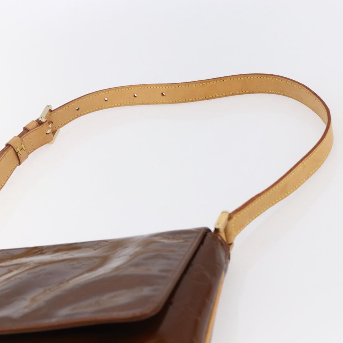 Louis Vuitton LOUIS VUITTON Monogram Vernis Thompson Street Bag Bronze M91124 LV Authentic 147761
