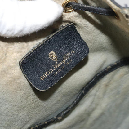 Gucci GUCCI GG Supreme Sherry Line Bag PVC Navy Gold Red 41 02 034 Authentic 179646