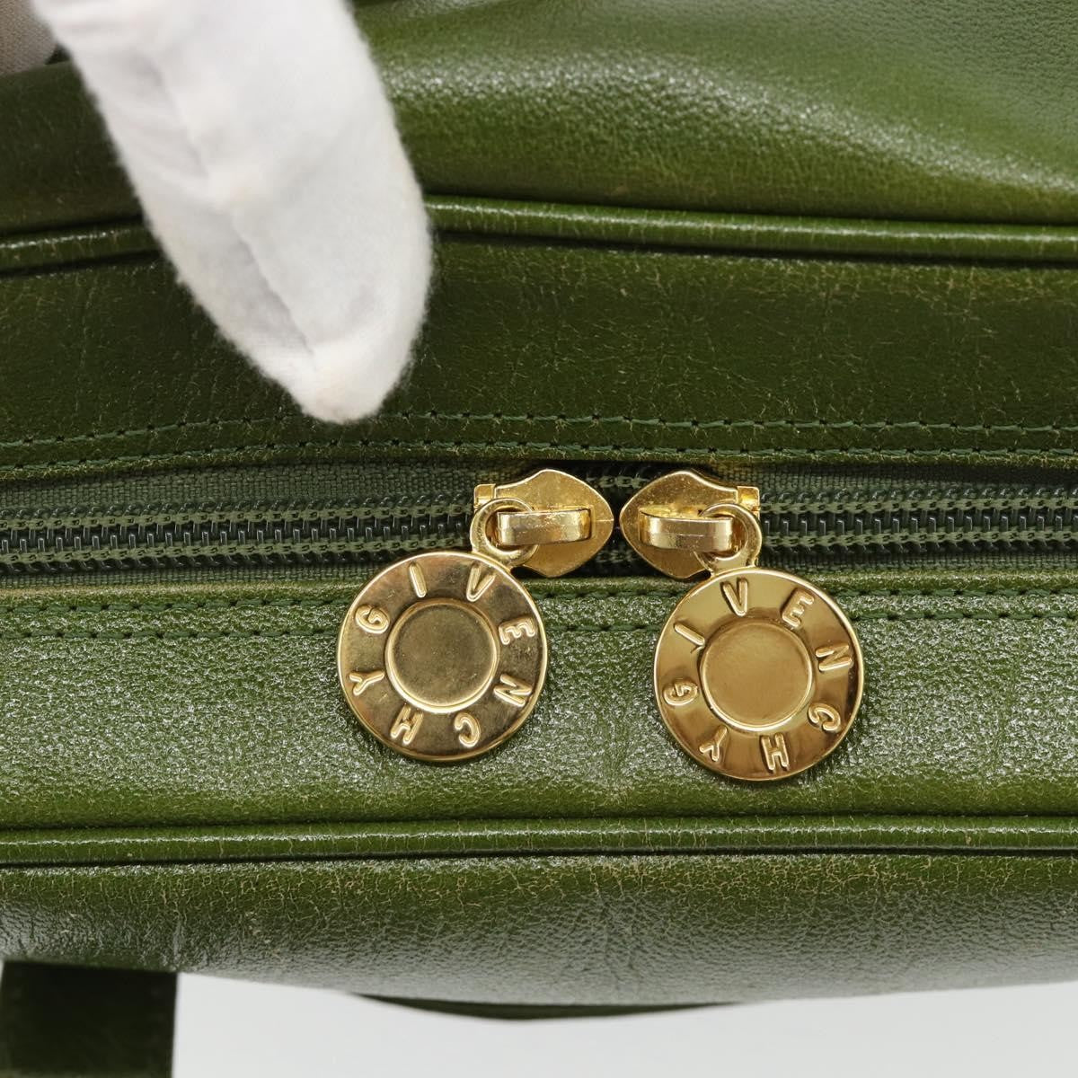 Givenchy GIVENCHY Hand Bag Leather Khaki Gold Authentic BA12916
