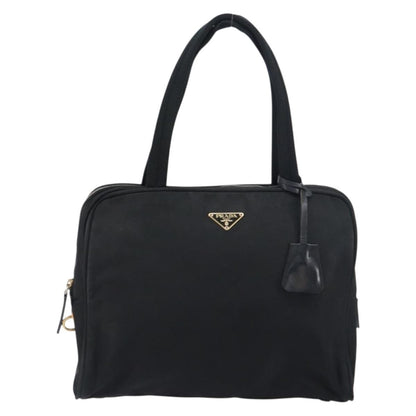 Prada PRADA Tote Bag Nylon Black Gold Authentic 156177