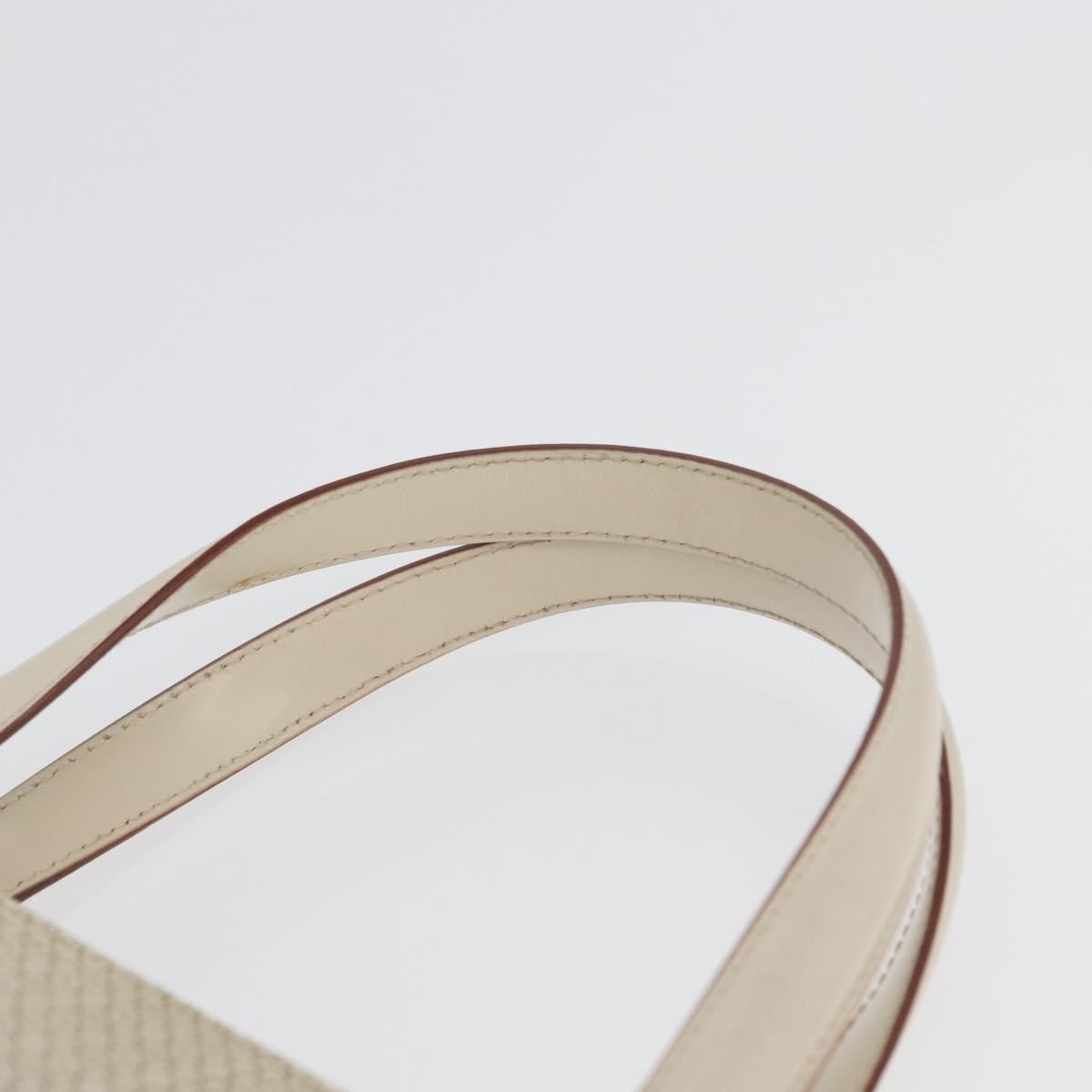 Salvatore Ferragamo Salvatore Ferragamo Gancini Hand Bag Leather 2way Ivory Gold Authentic 172181