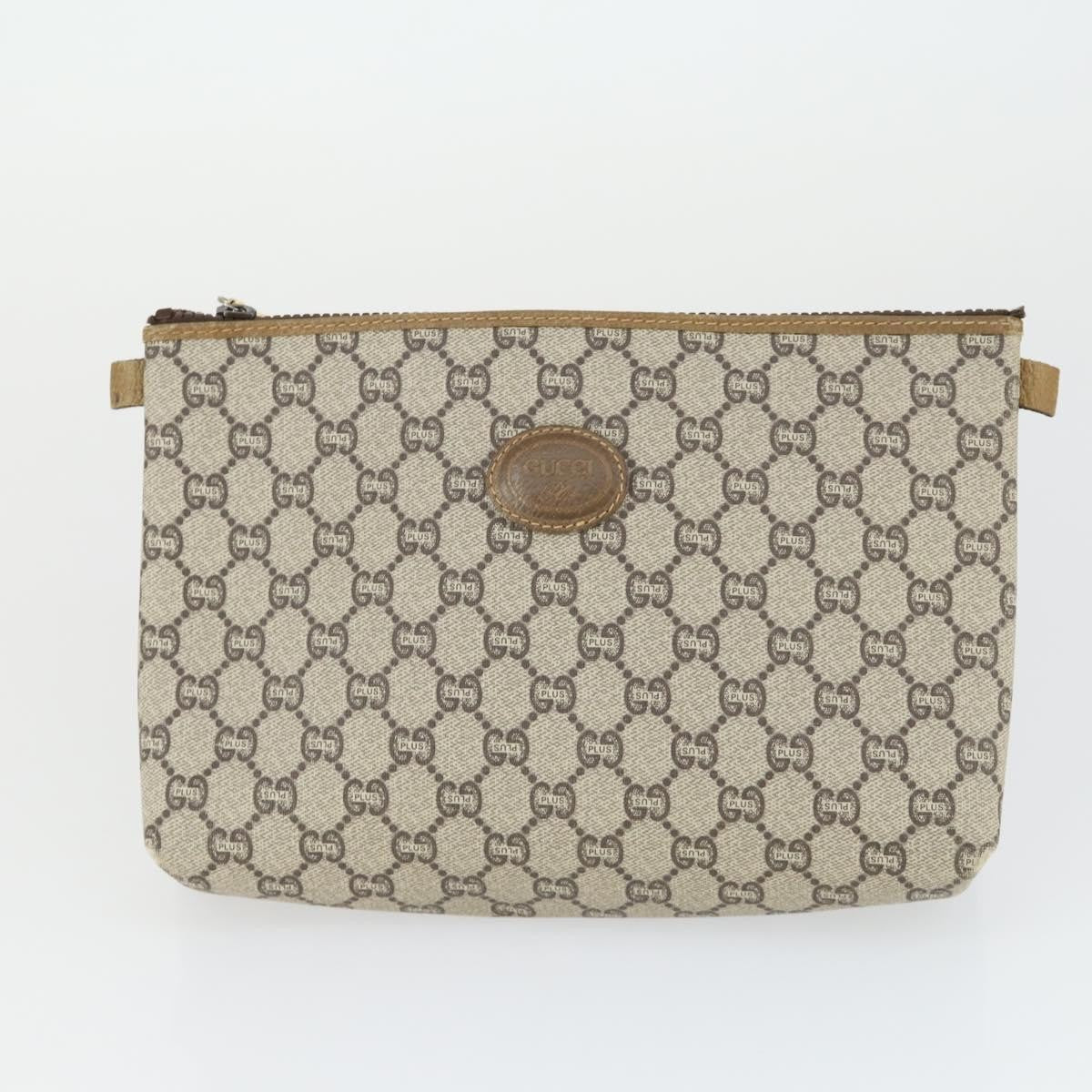 Gucci GUCCI GG Supreme GG Plus Web Sherry Line Bag PVC 4 Set Beige Green Authentic 160748