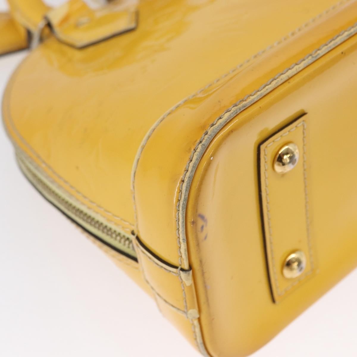 Louis Vuitton LOUIS VUITTON Monogram Vernis Alma PM Hand Bag Citrin M90101 LV Authentic 168034