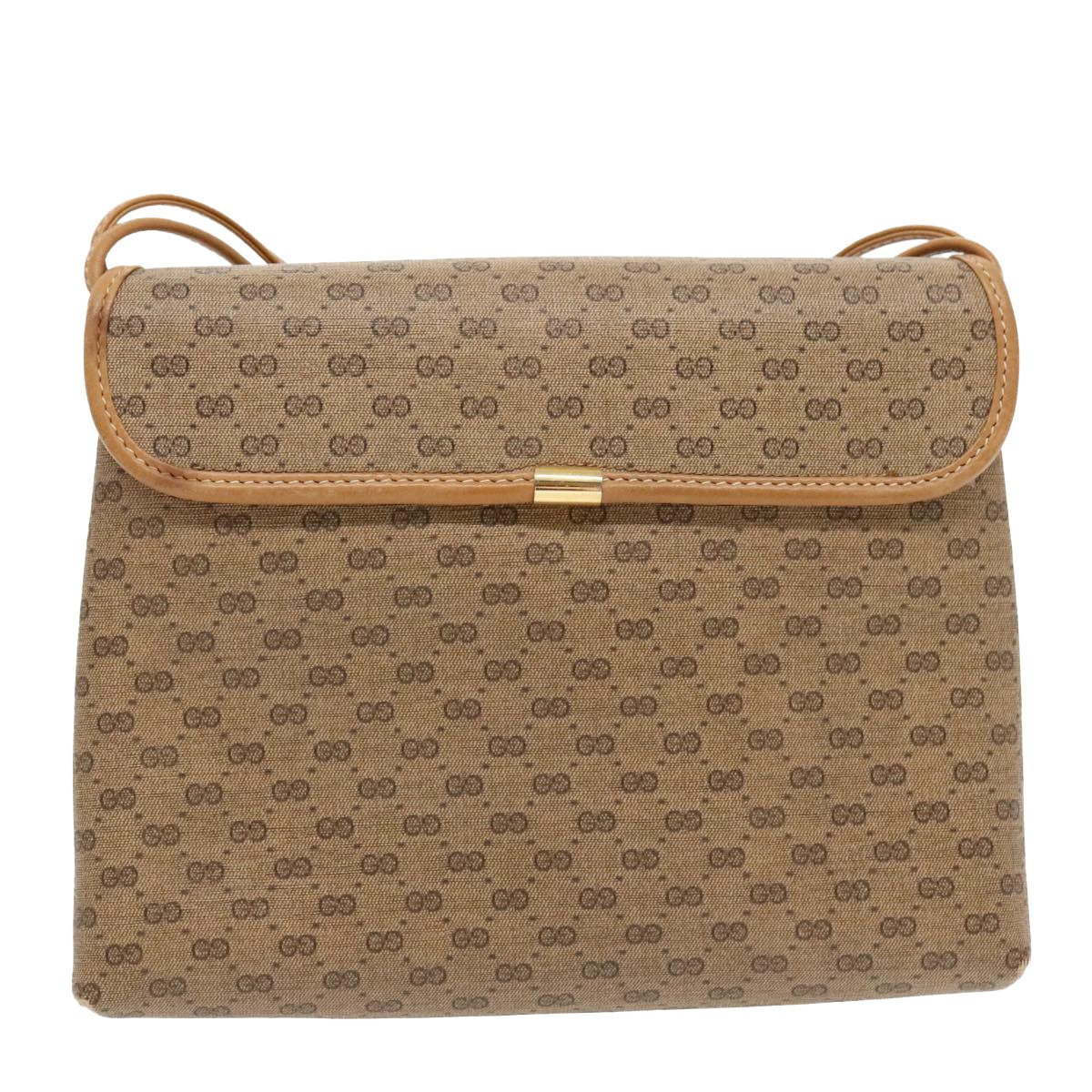 Gucci GUCCI Micro GG Supreme Shoulder Bag PVC Beige Gold 49 007 5548 Authentic th5401