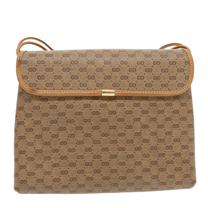 Gucci GUCCI Micro GG Supreme Shoulder Bag PVC Beige Gold 49 007 5548 Authentic th5401