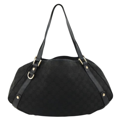 Gucci GUCCI GG Canvas Abbey Tote Bag Black Gold 130736 Authentic 179901