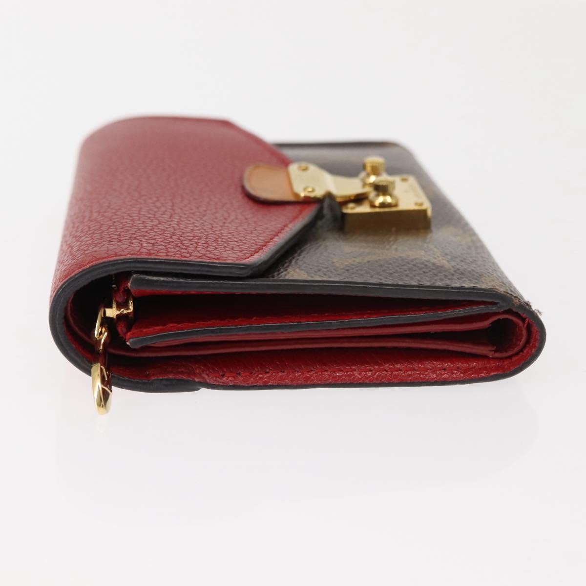 Louis Vuitton LOUIS VUITTON Monogram Noir Portefeuille Purse Compact Wallet M67478 Authentic fm4941