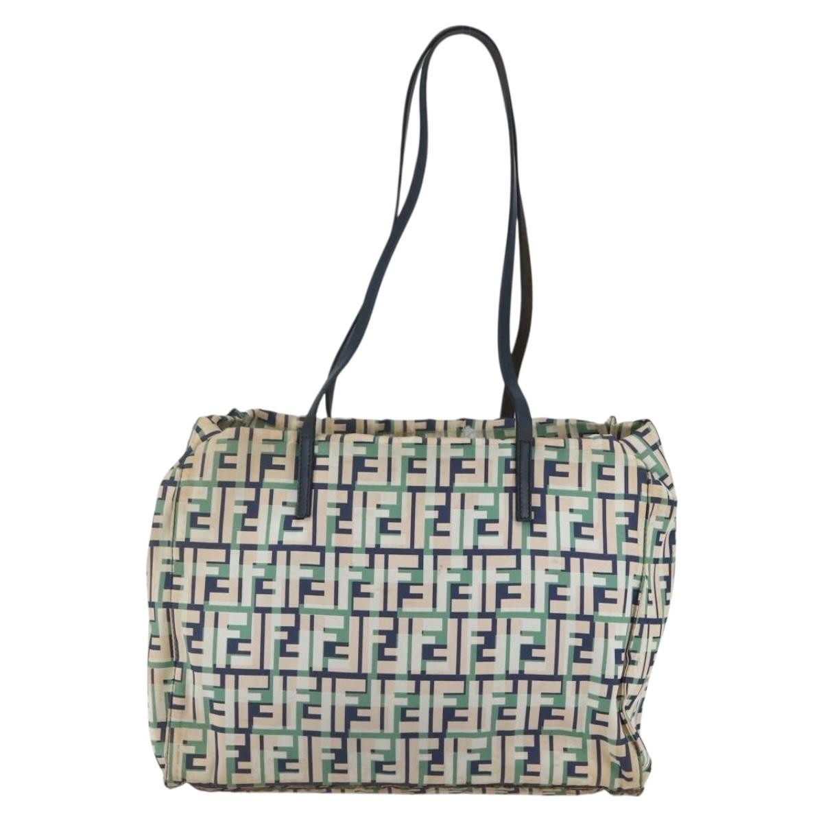 Fendi FENDI Zucca Canvas Tote Bag Navy Authentic 147615