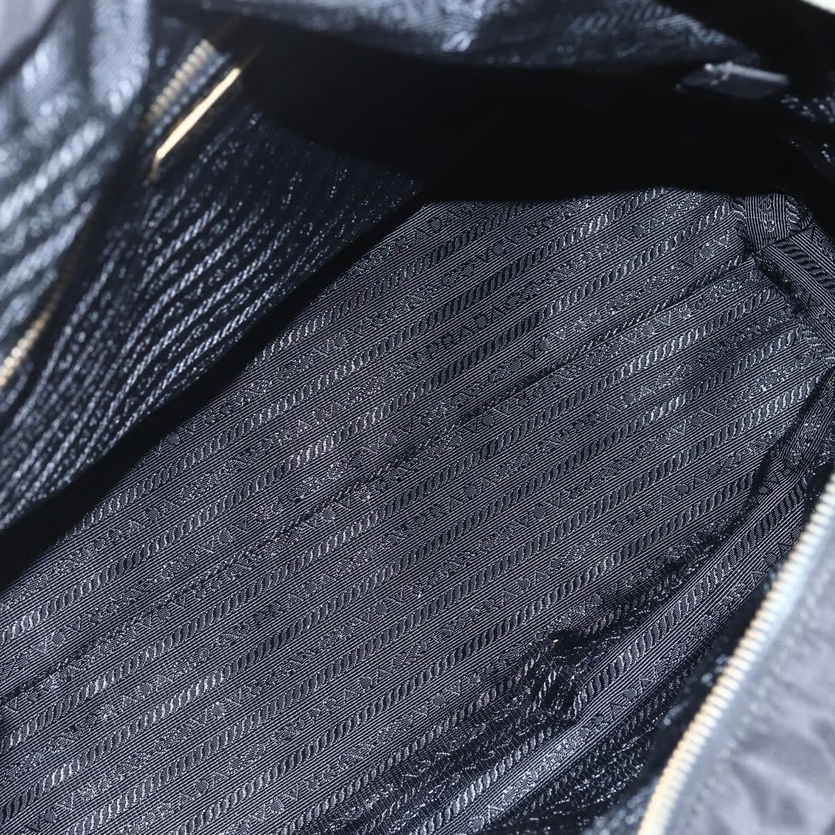 Prada PRADA Tote Bag Nylon 2way Black Gold Authentic ep12892