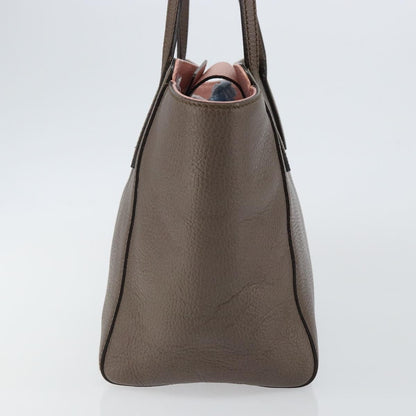Gucci GUCCI Tote Bag Leather Gold Gray 354408 Authentic hk2995