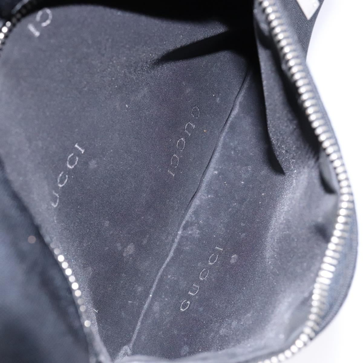 Gucci GUCCI Shoulder Bag Canvas Black Silver 001 4021 Authentic ep9915
