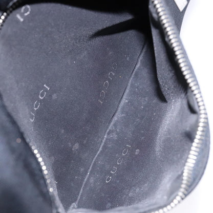 Gucci GUCCI Shoulder Bag Canvas Black Silver 001 4021 Authentic ep9915