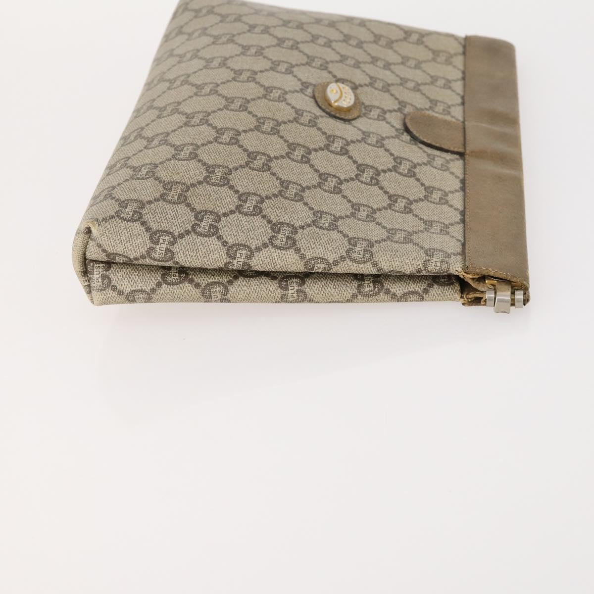 Gucci GUCCI GG Supreme Shoulder Bag Leather 2 Set Brown Authentic bs34006