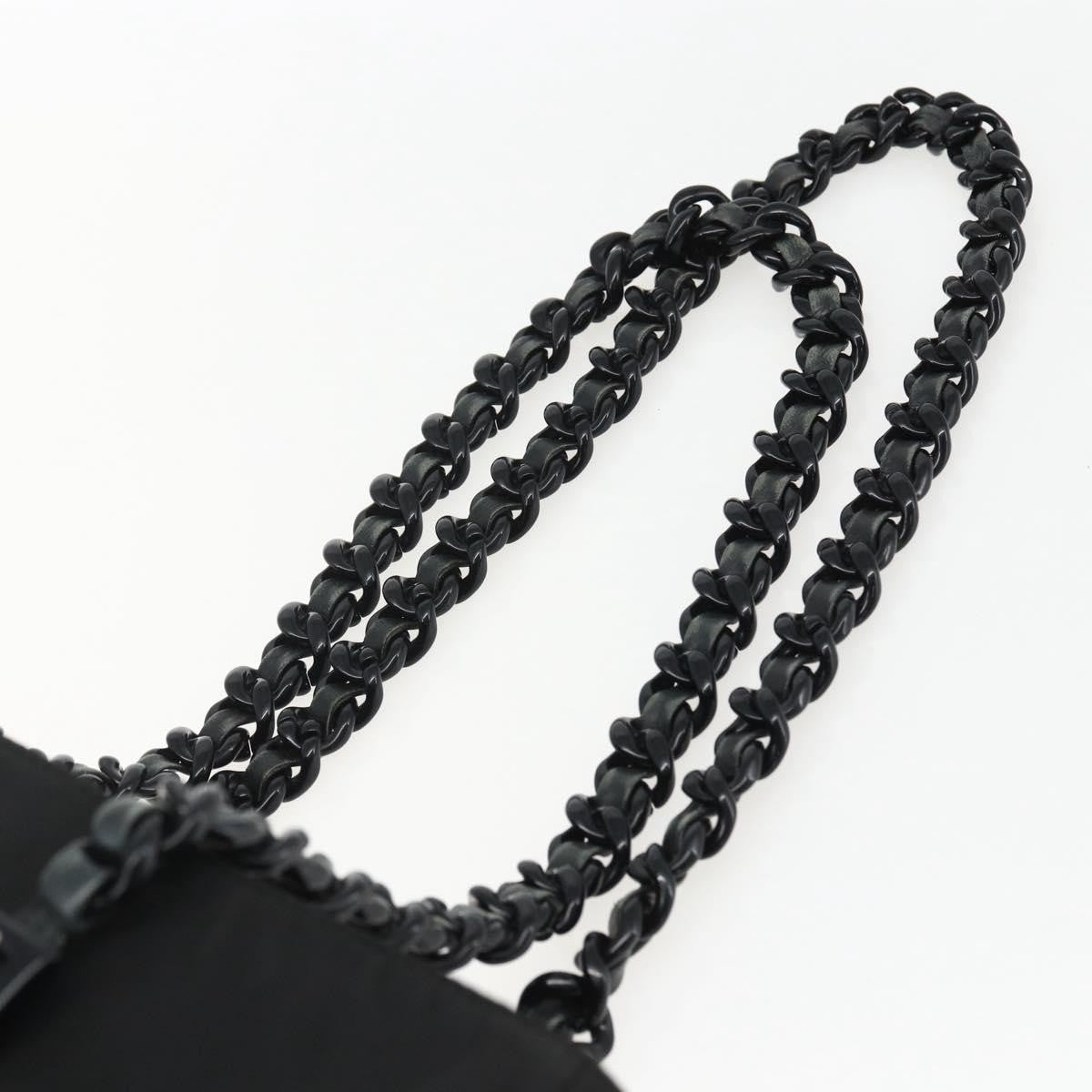 Prada PRADA Chain Shoulder Bag Nylon Black Authentic 170424