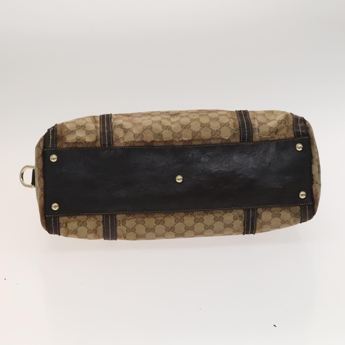 Gucci GUCCI GG Canvas Crystal Shoulder Bag 2 Set Beige Brown Authentic hk2866