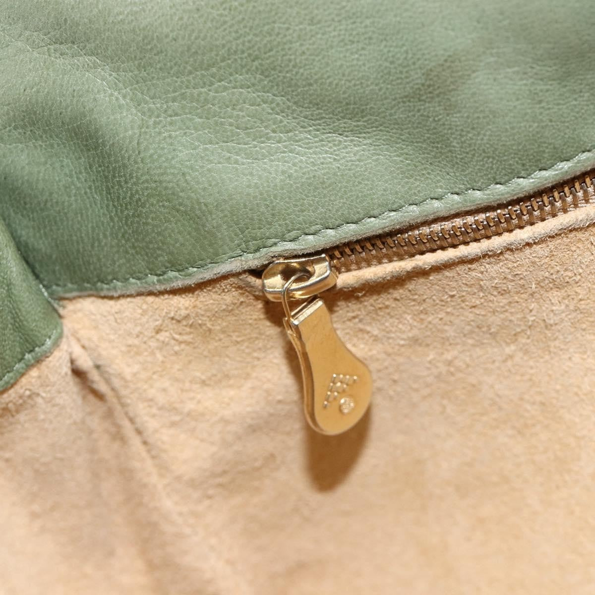 BOTTEGAVENETA BOTTEGAVENETA BOTTEGA VENETA INTRECCIATO Shoulder Bag Leather Khaki Gold Authentic BSZ346