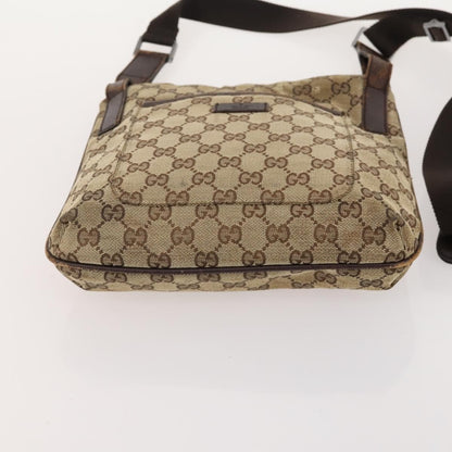 Gucci GUCCI GG Canvas Shoulder Bag 4 Set Black Beige Authentic 178854