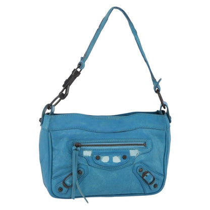 Balenciaga BALENCIAGA The Shoulder Shoulder Bag Leather Blue 138226 Authentic 149200