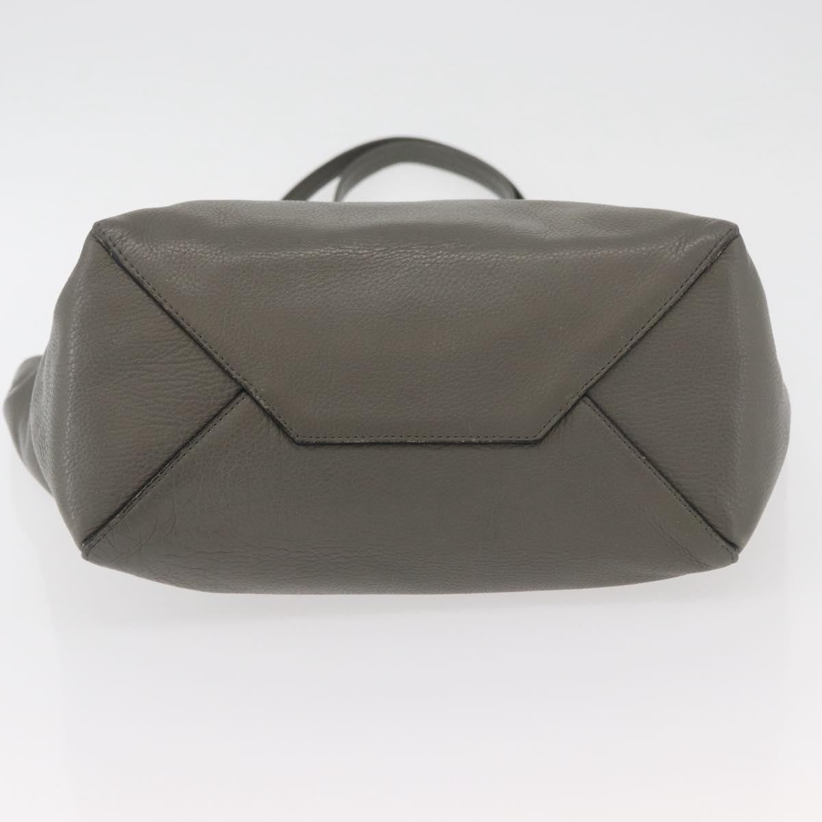 Celine CELINE Cabas Phantom Tote Bag Leather Gray Silver Authentic hk3679