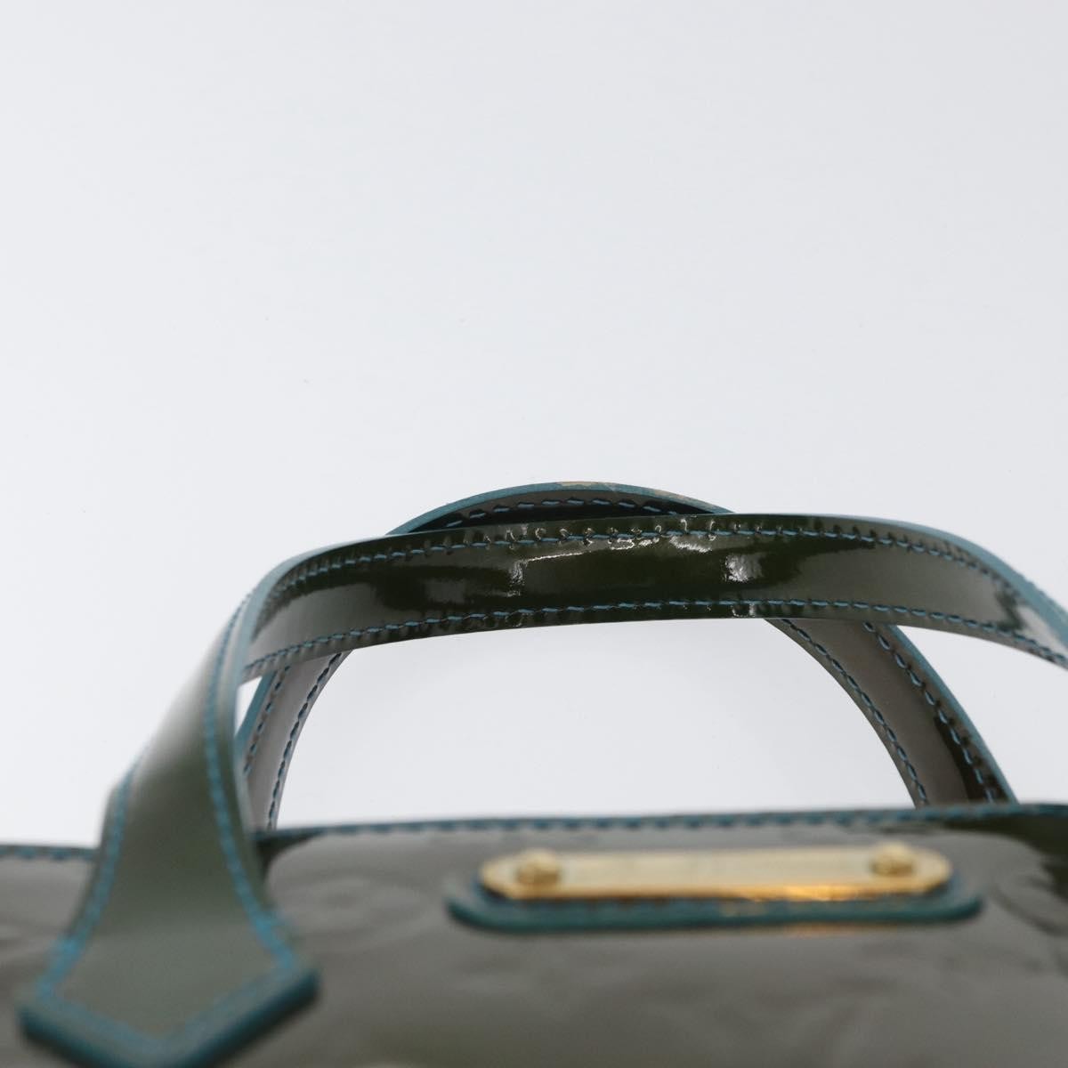 Louis Vuitton LOUIS VUITTON Monogram Vernis Wilshire PM Bag Blue Lagon M91724 LV Authentic bs33564
