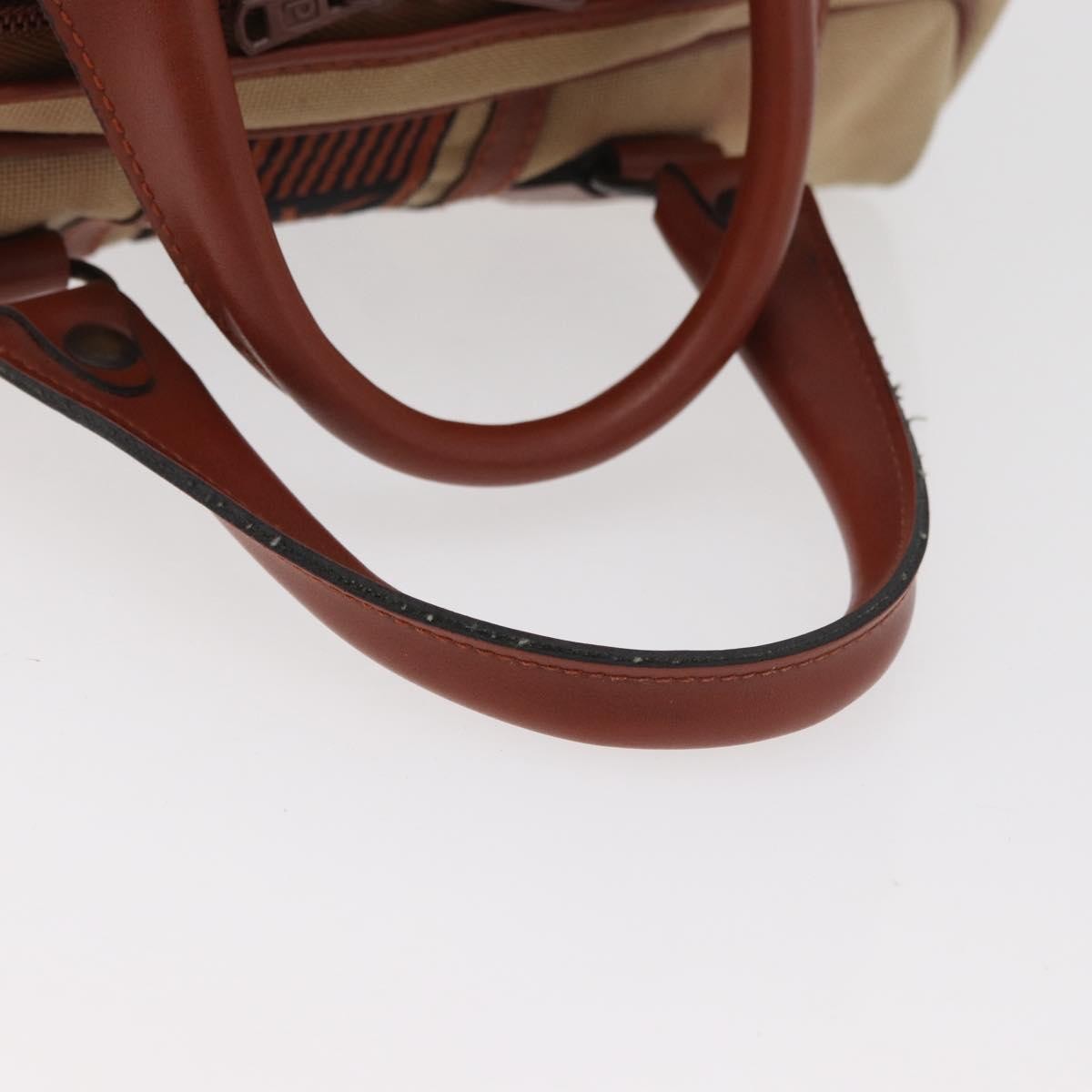 Saint Laurent SAINT LAURENT Boston Bag Canvas Brown Authentic BA12896
