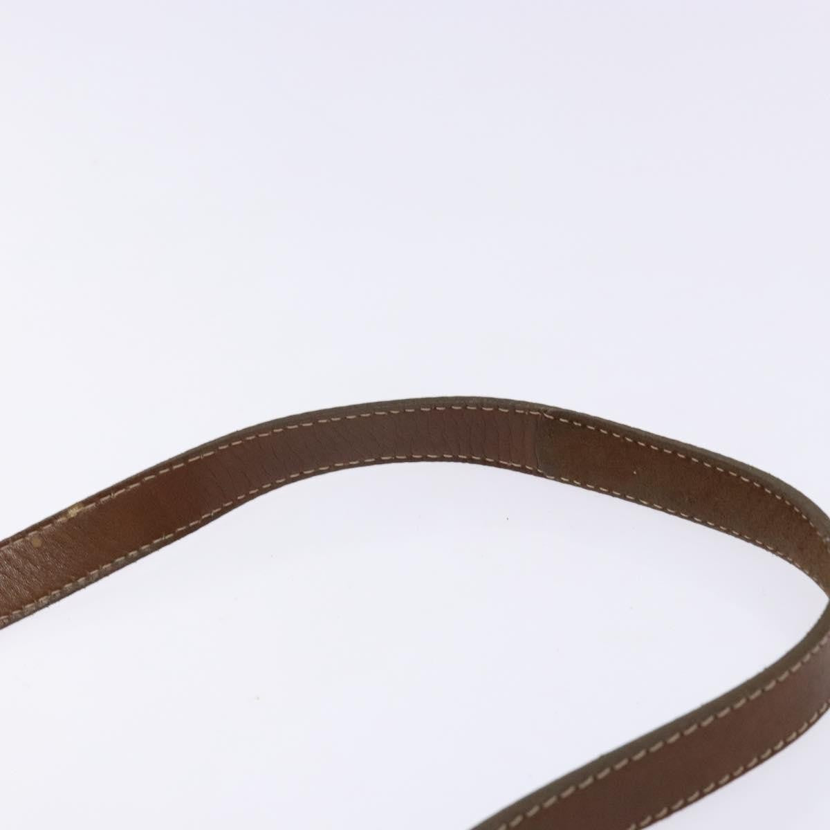 Loewe LOEWE Shoulder Bag Leather Brown Gold Authentic am8960