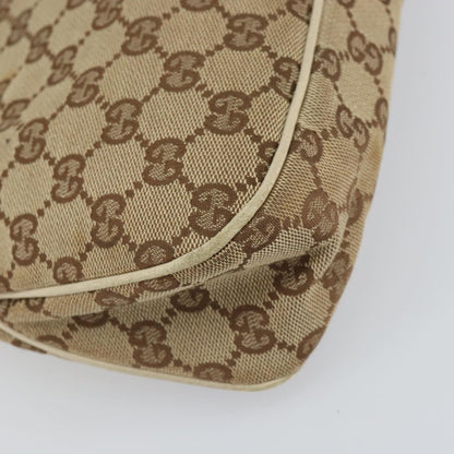 Gucci GUCCI GG Canvas Shoulder Bag Beige Gold 121023 Authentic 162950