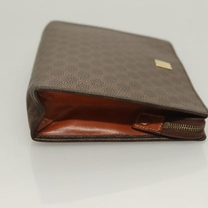 Celine CELINE Macadam Canvas Pouch Clutch Bag 2 Set Brown Authentic yk18950