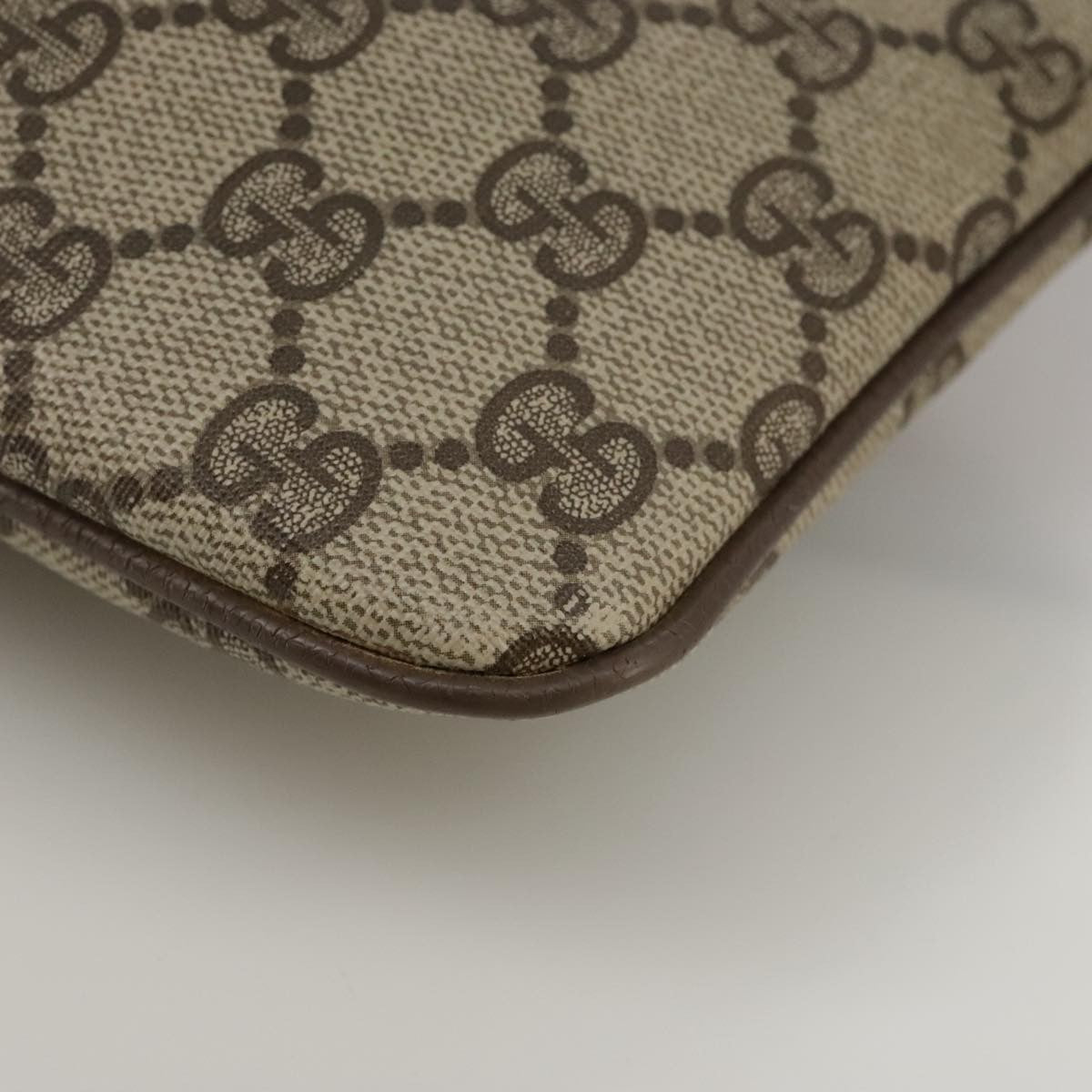 Gucci GUCCI GG Supreme Web Sherry Line Shoulder Bag PVC Beige 904 02 047 Authentic 111359