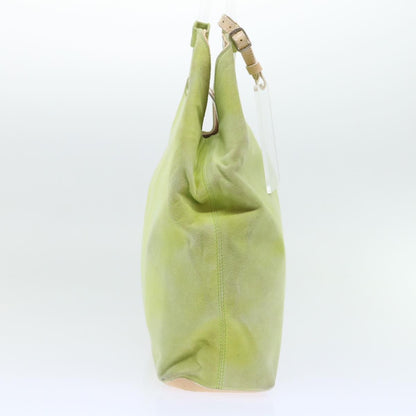 Celine CELINE Hand Bag Suede Green Authentic 53736V
