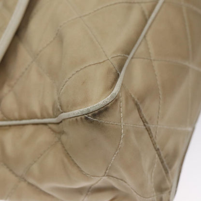 Prada PRADA Shoulder Bag Nylon Beige Silver Authentic 103773