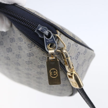 Gucci GUCCI Micro GG Supreme Shoulder Bag PVC Navy Gold Authentic BA7782