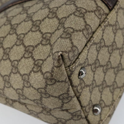 Gucci GUCCI GG Supreme Tote Bag PVC Beige Silver 114595 Authentic ep12164